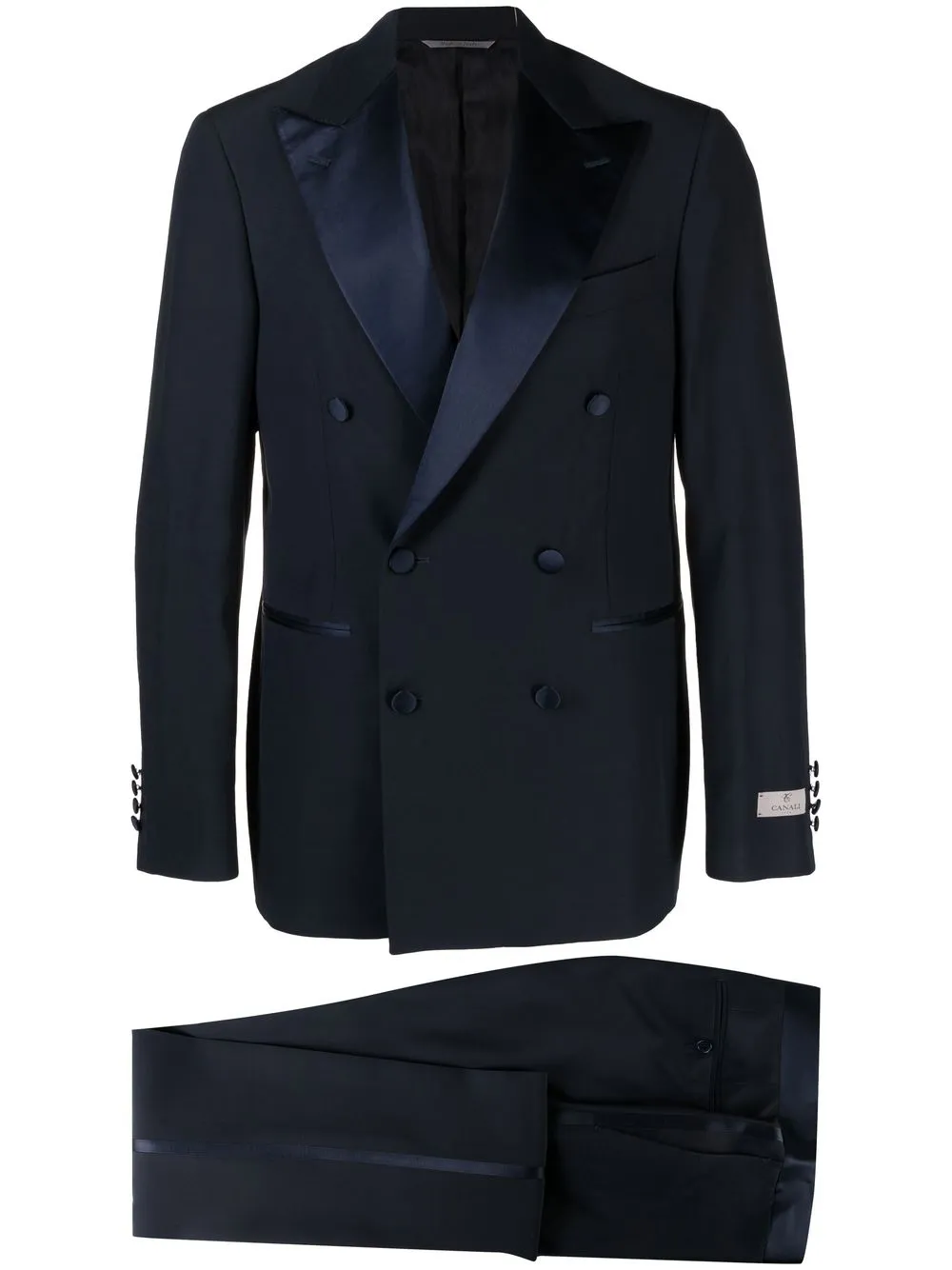 

Canali double-breasted silk-lapel dinner suit - Blue