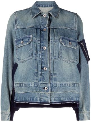 Sacai MA-1 Denim Jacket - Farfetch