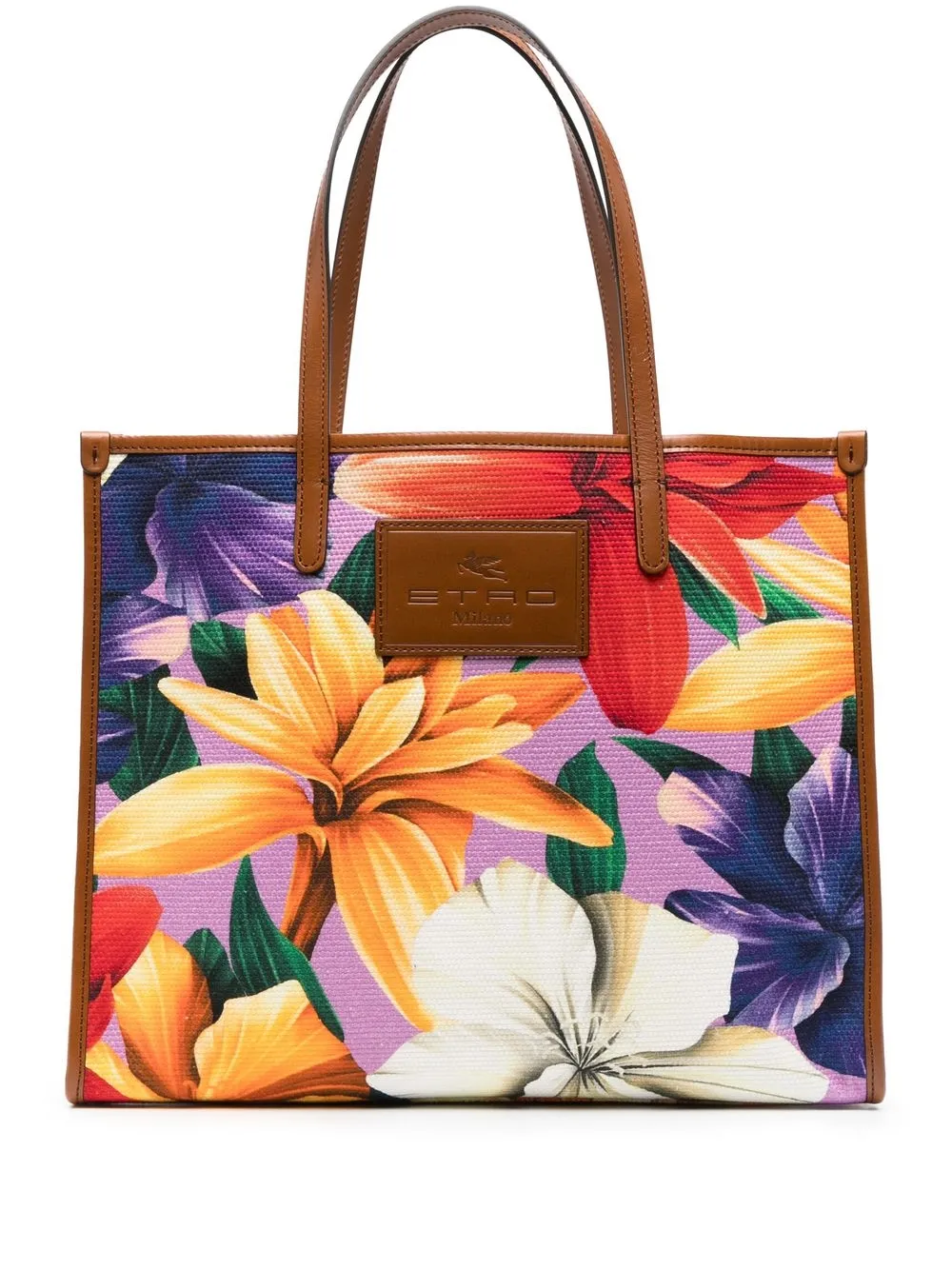 

ETRO tote con estampado floral - Morado