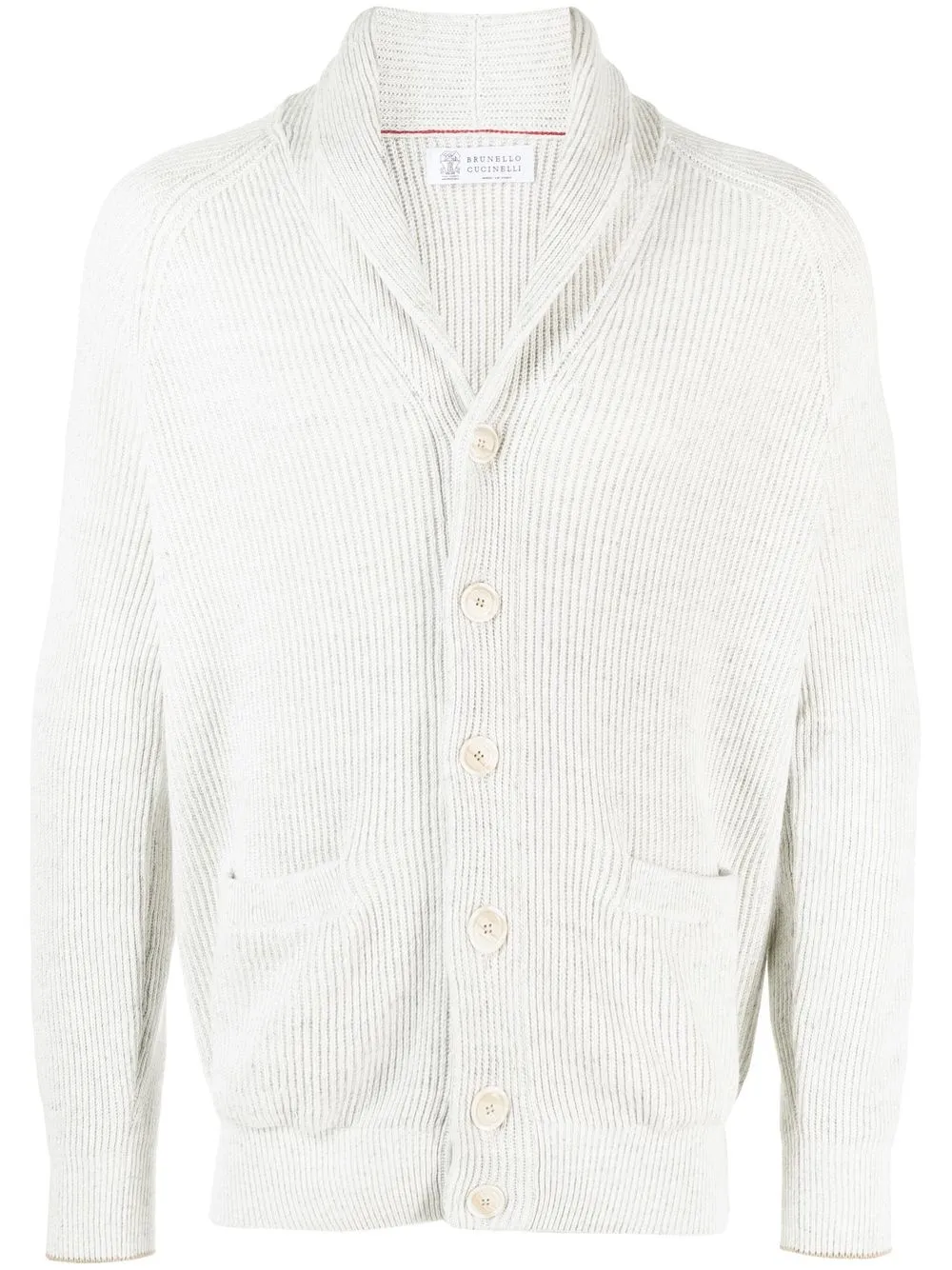 

Brunello Cucinelli ribbed cotton-linen cardigan - Grey