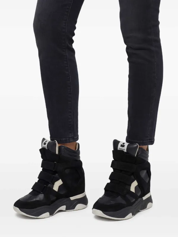 ISABEL MARANT Balskee high-top Leather Sneakers | Black | FARFETCH ZA