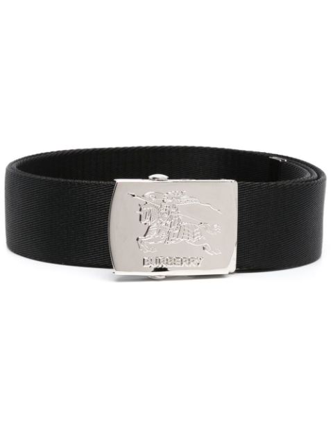 Burberry - logo-engraved sliding buckle belt