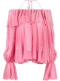 Blumarine ruffle off-shoulder blouse - Pink