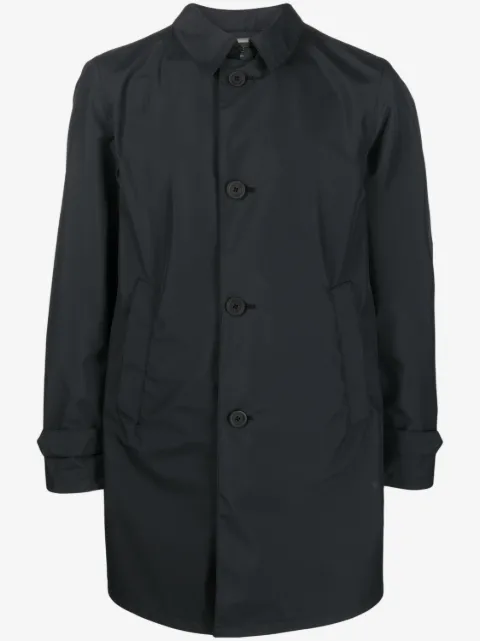 Herno single-breasted mid-length raincoat