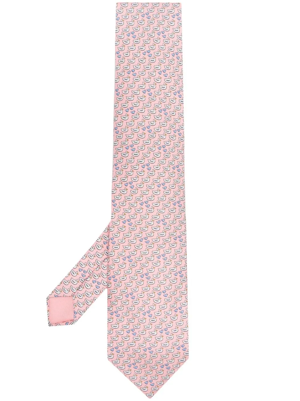 

Hermès 2000s pre-owned goose print silk necktie - Pink