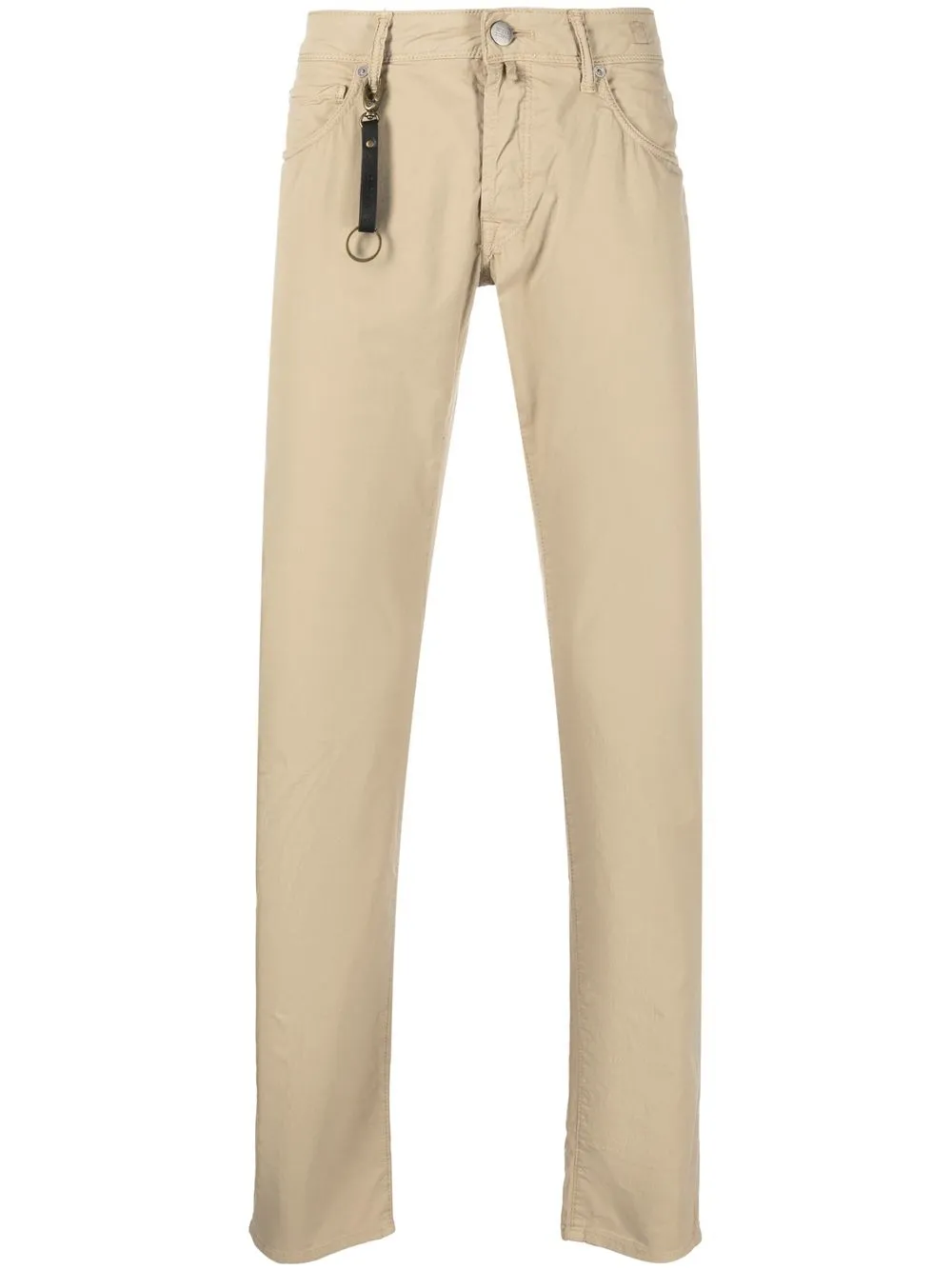 

Incotex mid-rise slim-fit cotton trousers - Neutrals