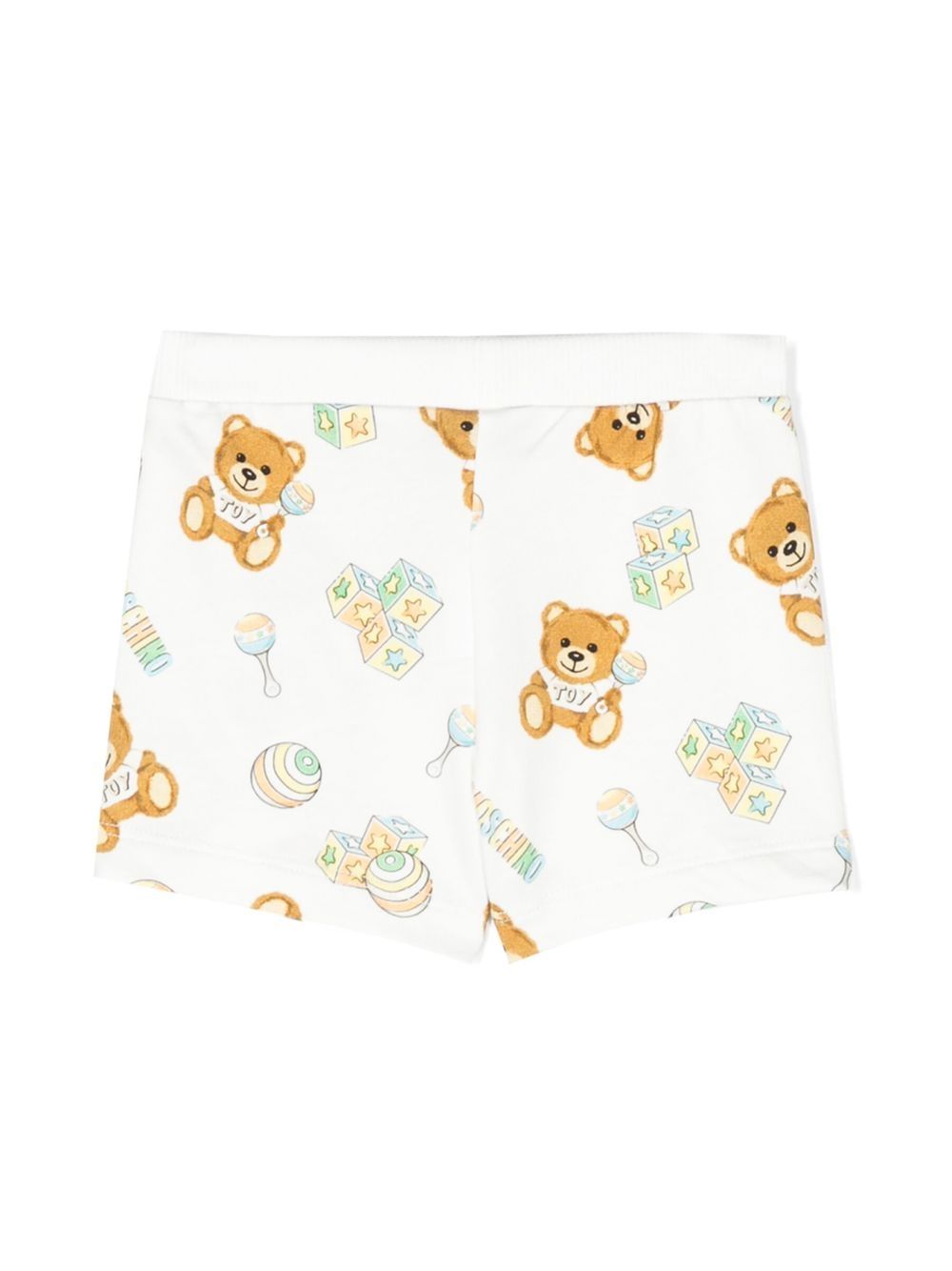 Moschino Kids Shorts met teddybeerprint - Wit