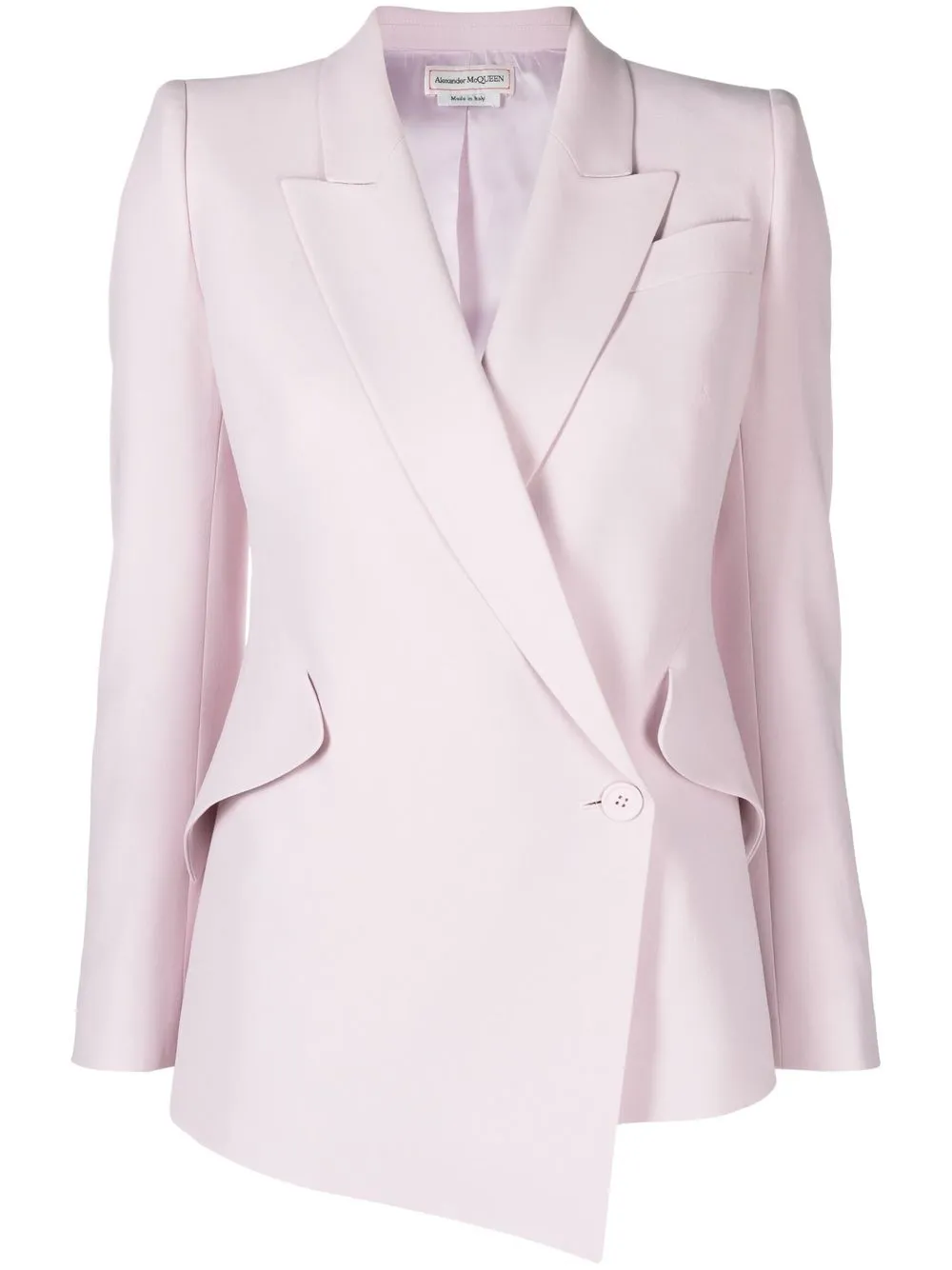 

Alexander McQueen blazer asimétrico con botones - Rosado