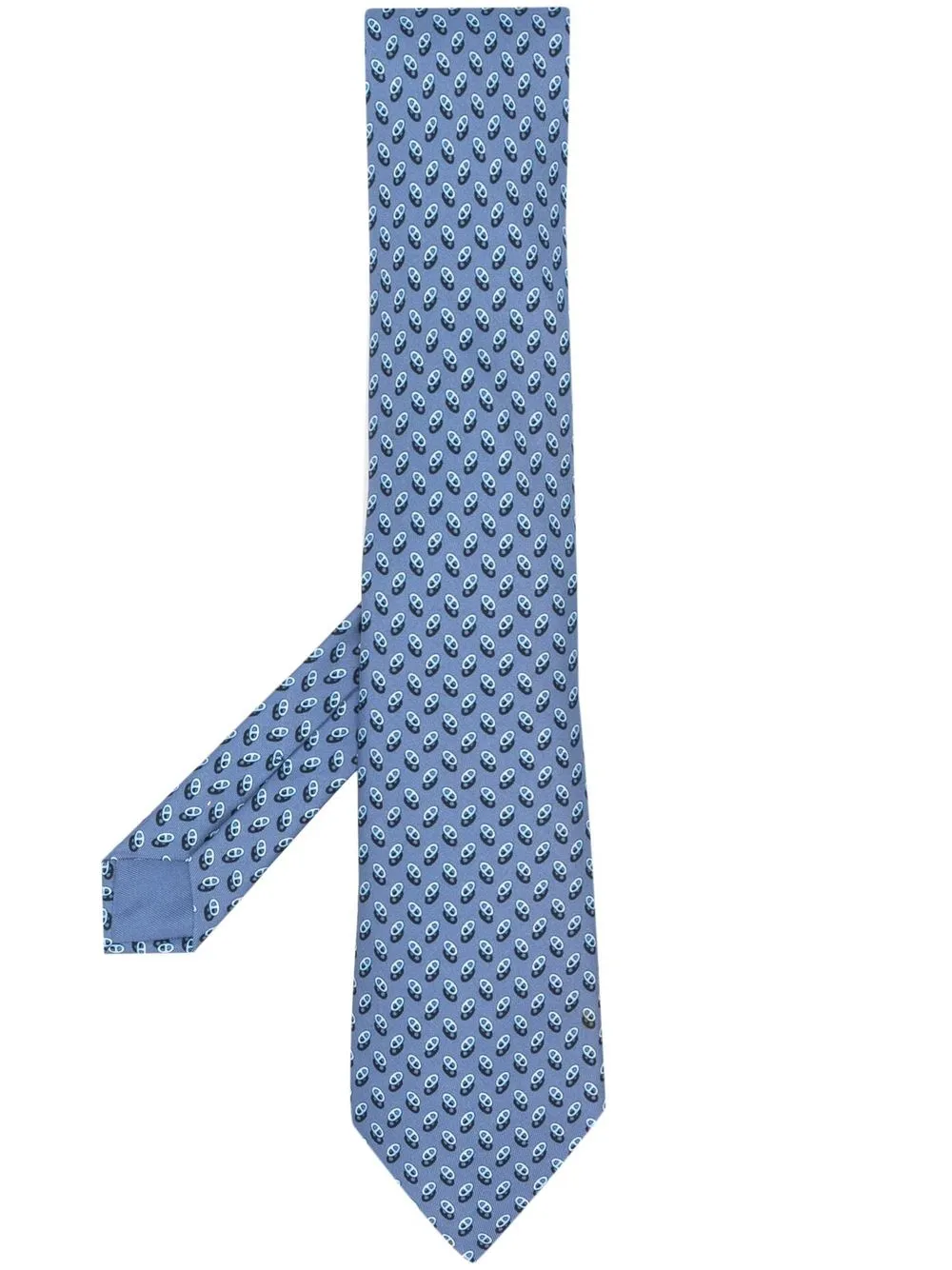 

Hermès 2000s pre-owned Chaine D'Âncre print silk necktie - Blue