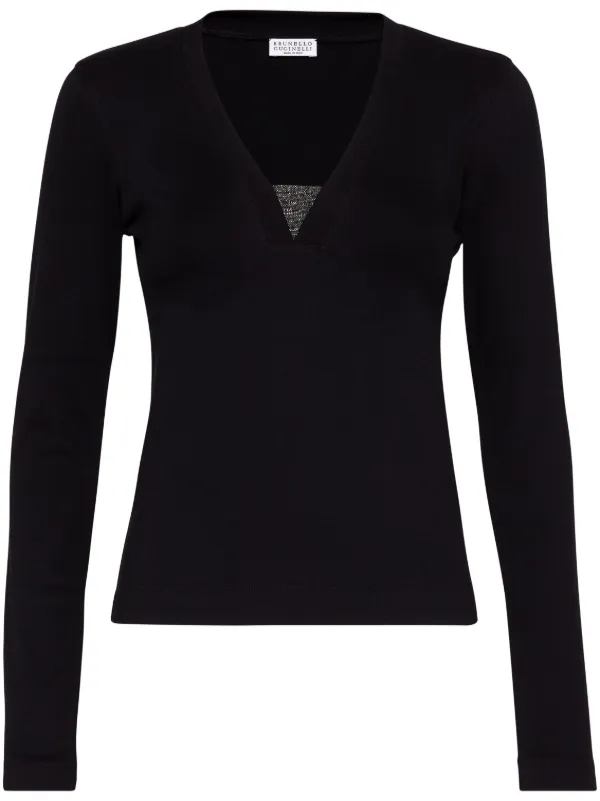 ブルネロクチネリ Tシャツ モニーレ Brunello Cucinelli モニーレ Tシャツ | ブラック | FARFETCH JP