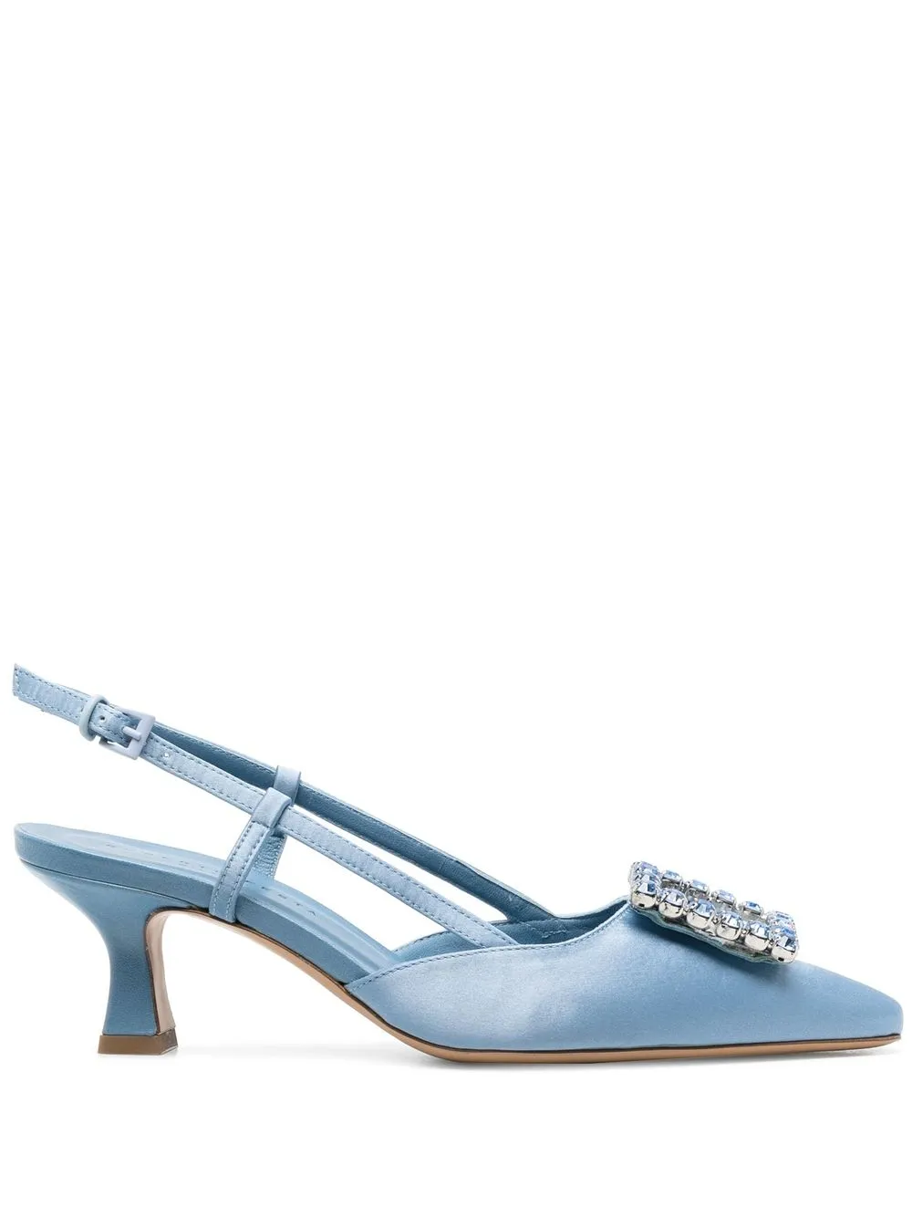 

Roberto Festa 60mm crystal-embellished sling-back pumps - Blue