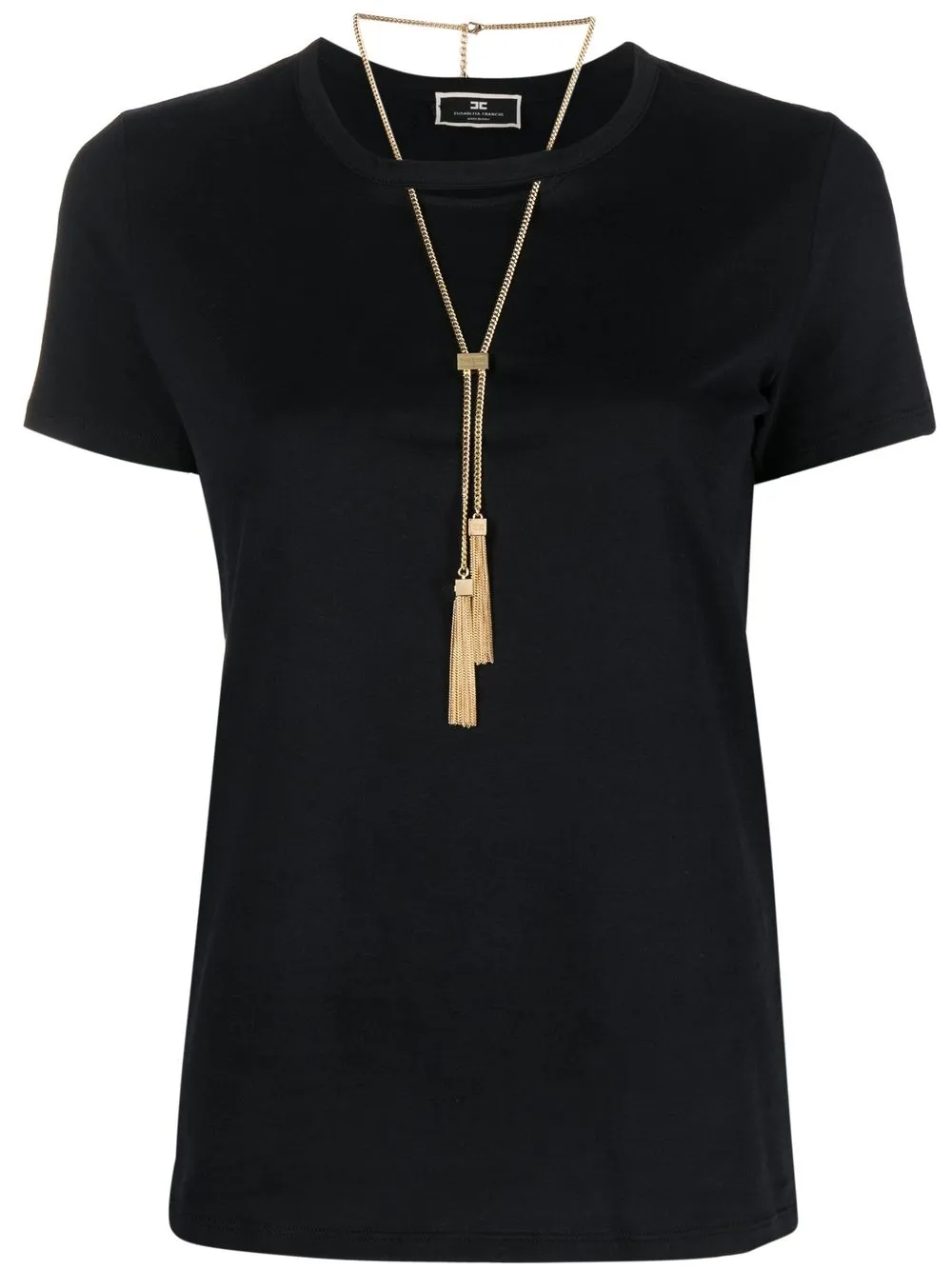 

Elisabetta Franchi round-neck short-sleeve T-shirt - Black