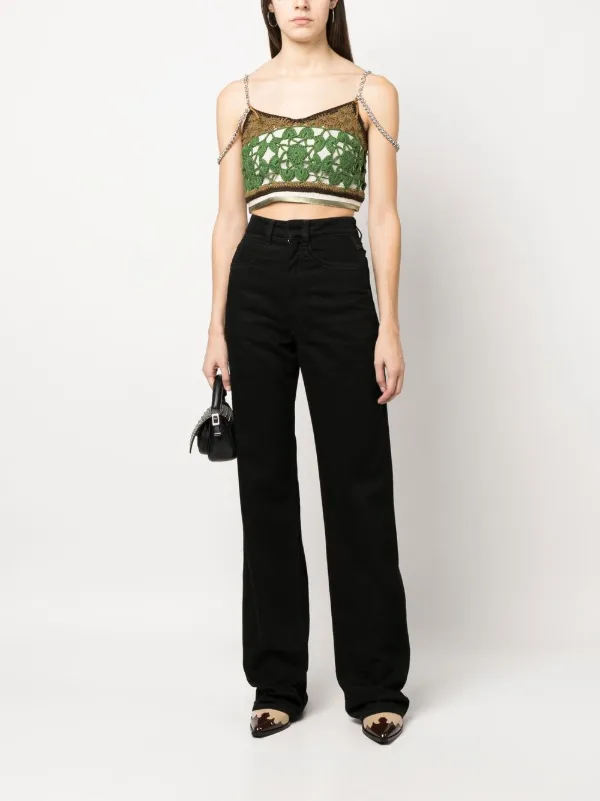 Andersson Bell クロシェ クロップドトップ | グリーン | FARFETCH JP