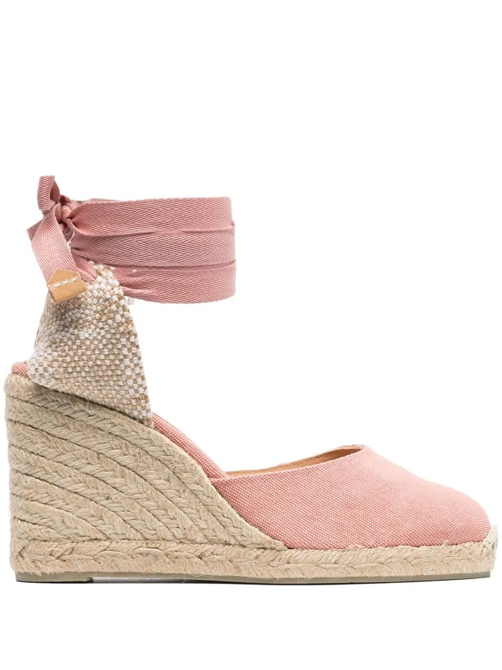 

Castañer Gea 380mm wedge raffia espadrilles - Pink