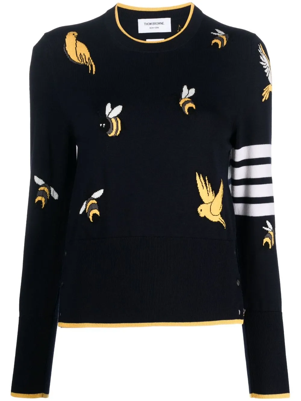 

Thom Browne animal-embroidered jumper - Blue