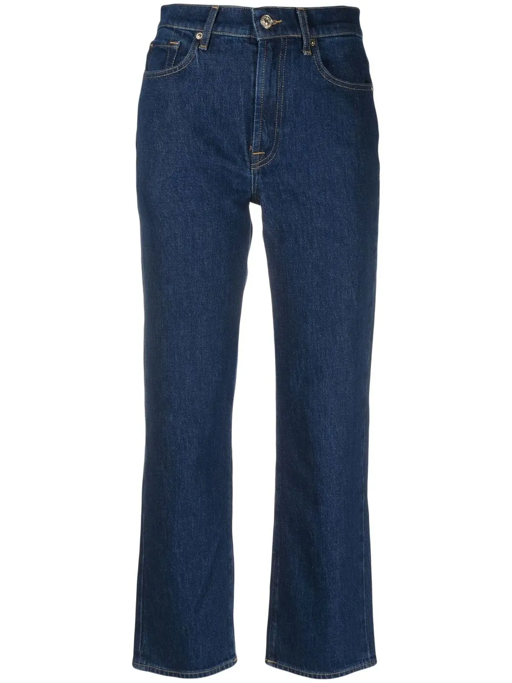 

7 For All Mankind jeans capri de diseño recto - Azul