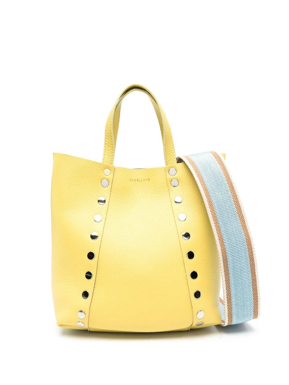 

Zanellato leather stud-detail tote bag - Yellow