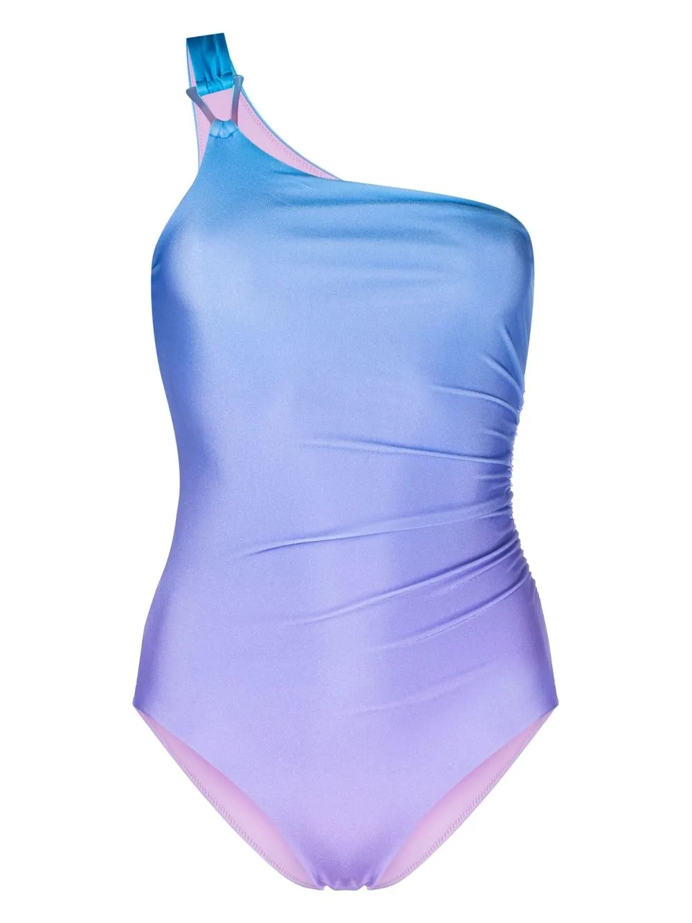 

Simkhai ombré-effect one-shoulder swimsuit - Blue