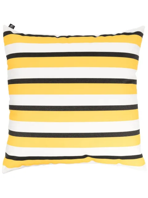 Fornasetti stripe-print square cushion 