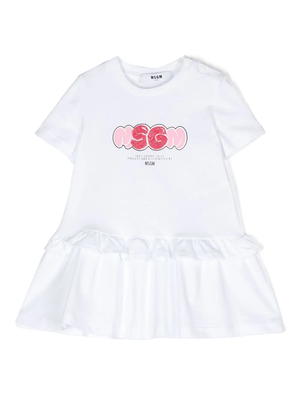 

MSGM Kids logo-print T-shirt dress - White