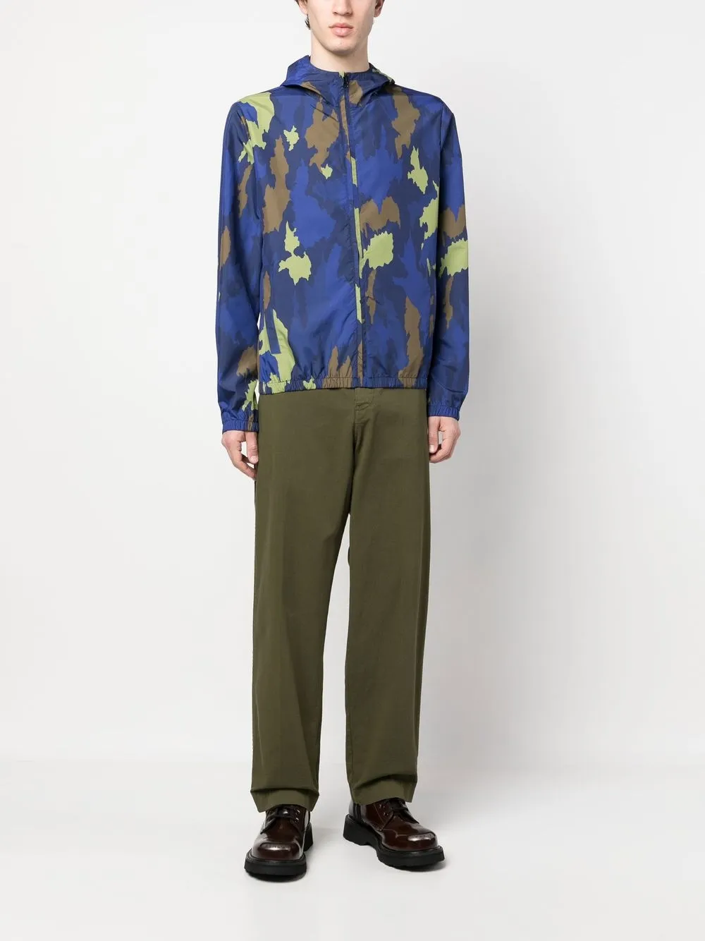 Drumohr Jack met abstracte print - Blauw