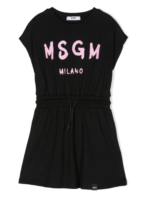 MSGM Kids logo-print T-shirt dress
