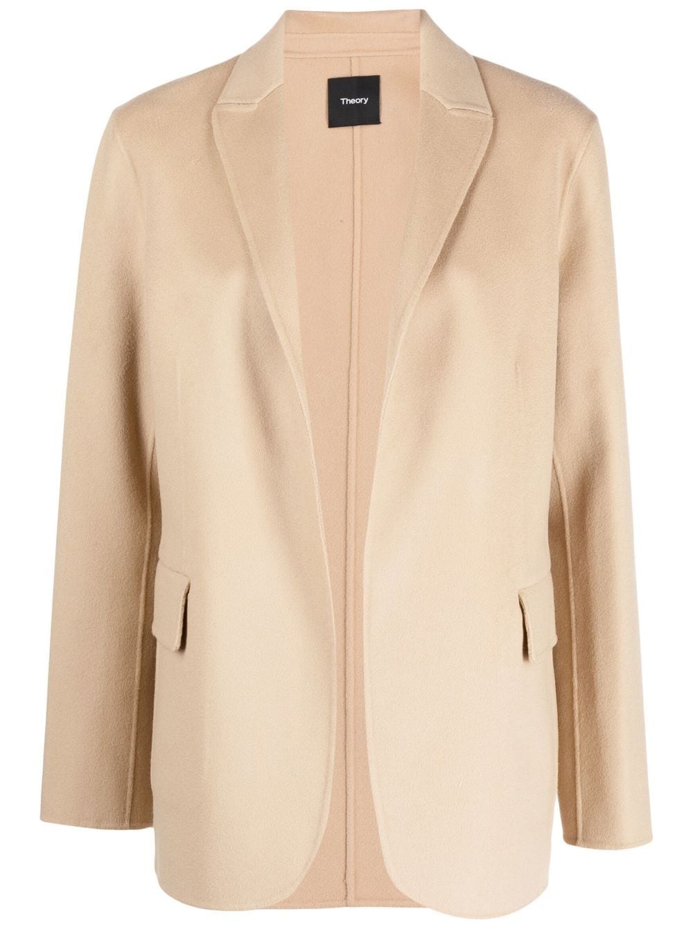 

Theory double-faced open-front coat - Neutrals