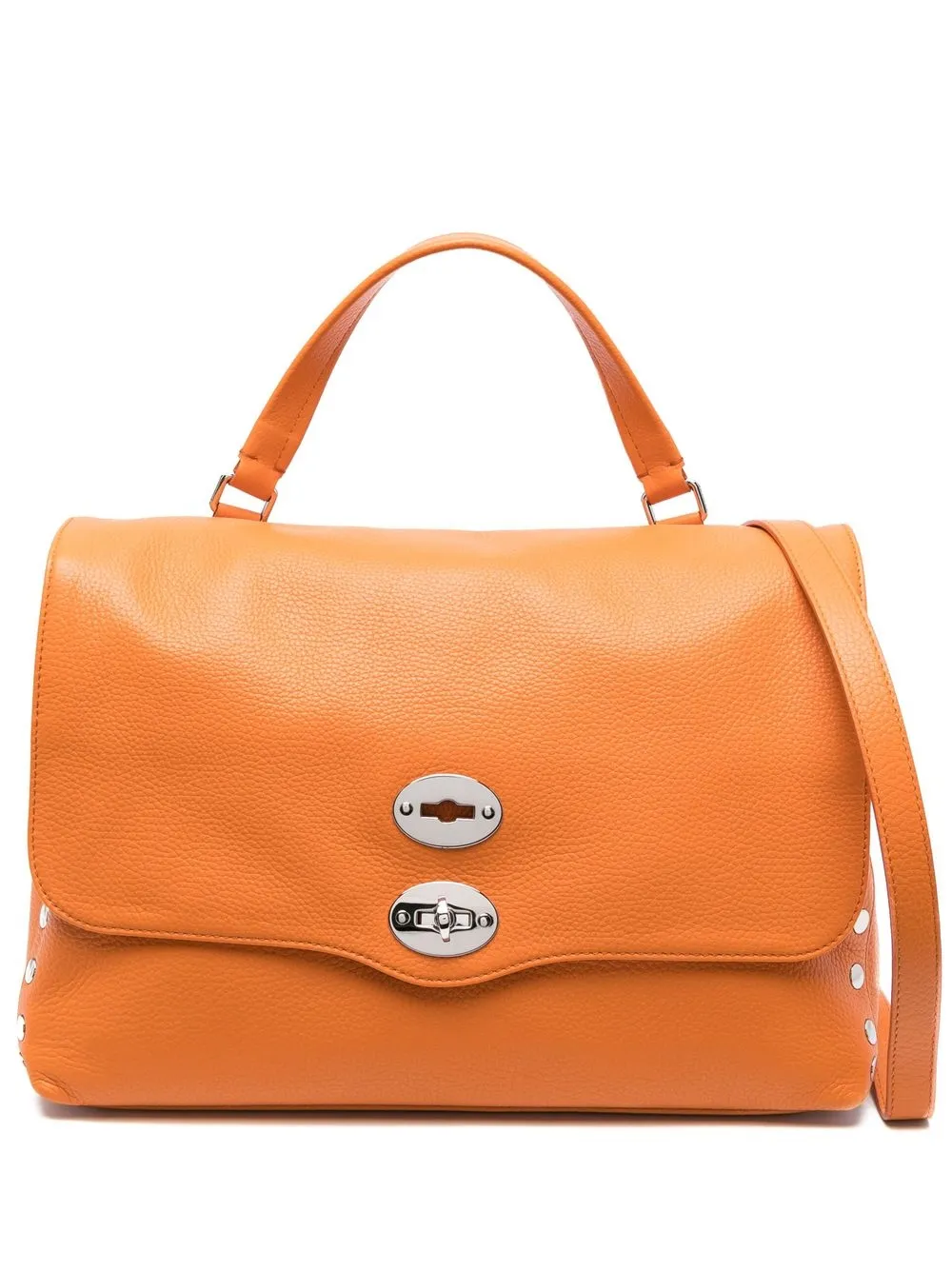 

Zanellato Postina leather tote bag - Orange