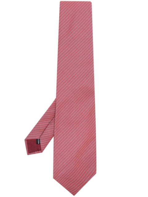 Hermès - 2000s pre-owned woven silk necktie