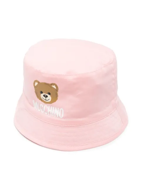 Moschino Kids teddy bear-patch bucket hat