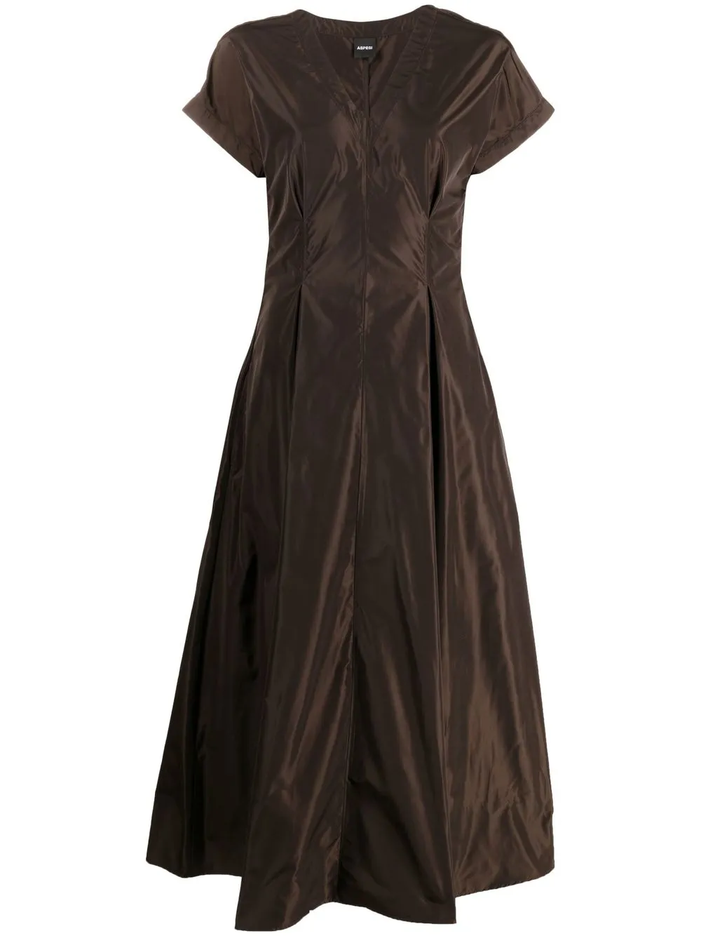 

ASPESI A-line short-sleeve dress - Brown