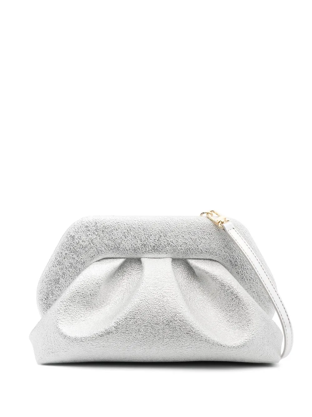 

Themoirè Tia laminated clutch bag - Silver