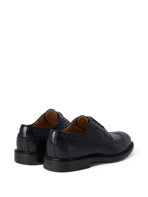 Brunello Cucinelli Leather Derby Shoes | Black | FARFETCH