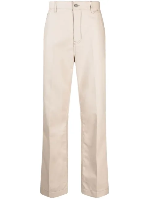 Valentino Garavani wide-leg contrast-stitch trousers