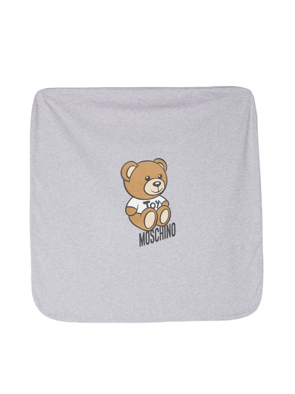 

Moschino Kids Teddy Bear print blanket - Grey