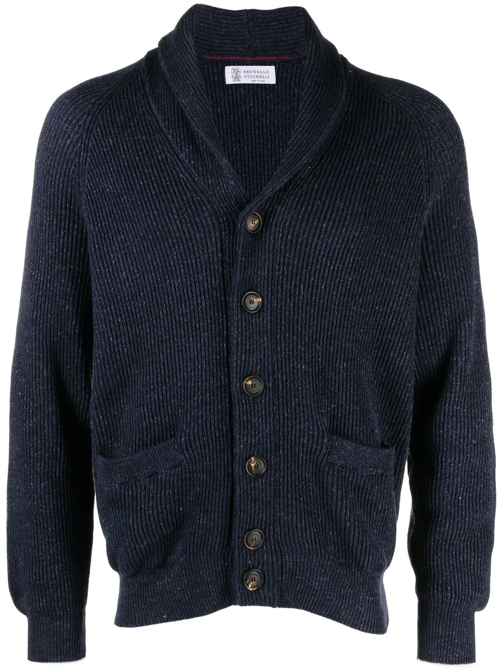 

Brunello Cucinelli ribbed cotton-linen cardigan - Blue