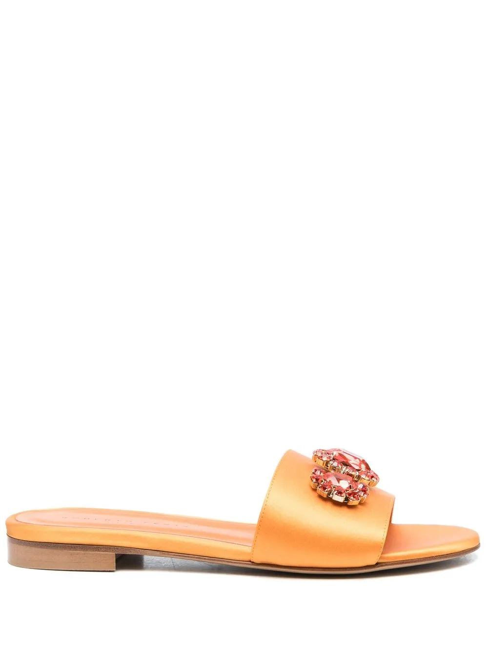 

Roberto Festa Panerea crystal-embellished satin sandals - Orange