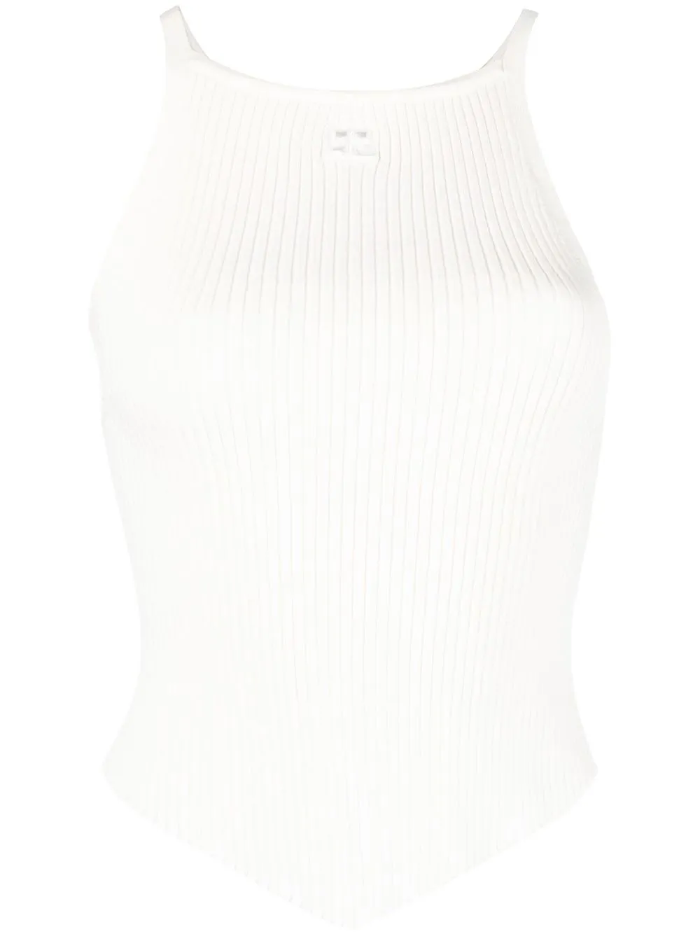

Courrèges embroidered-logo ribbed vest - White