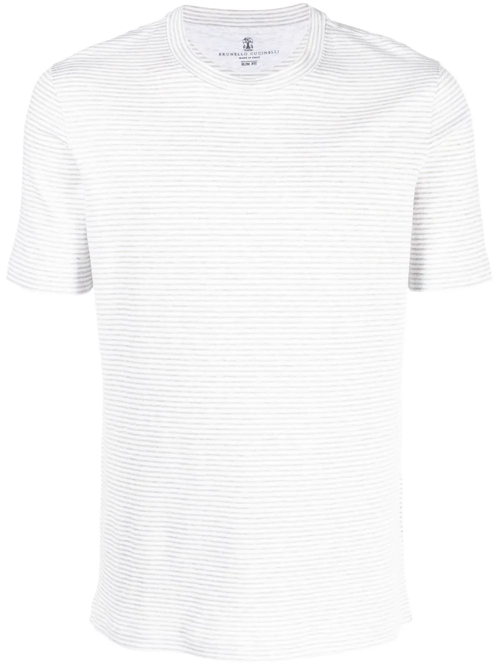 

Brunello Cucinelli striped short-sleeved T-shirt - White