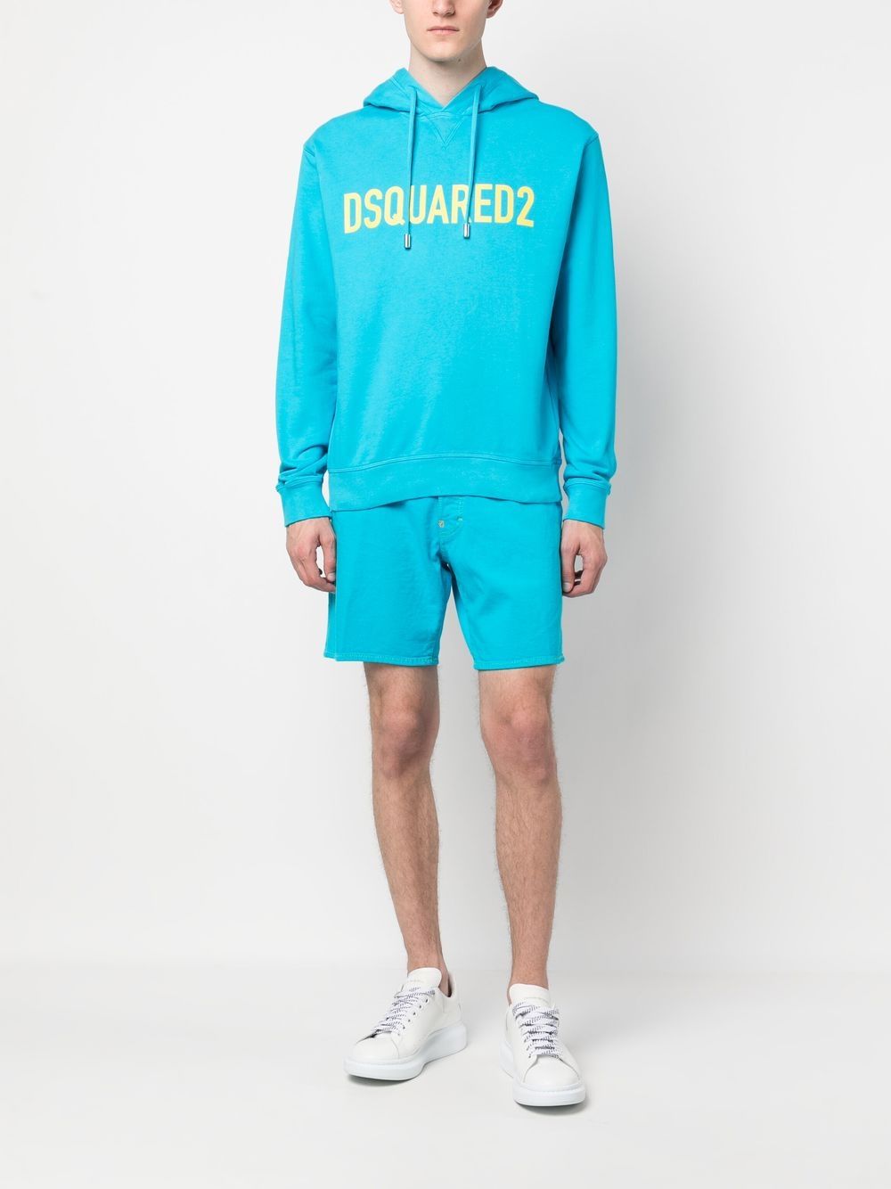 Dsquared2 Hoodie met logoprint - Blauw