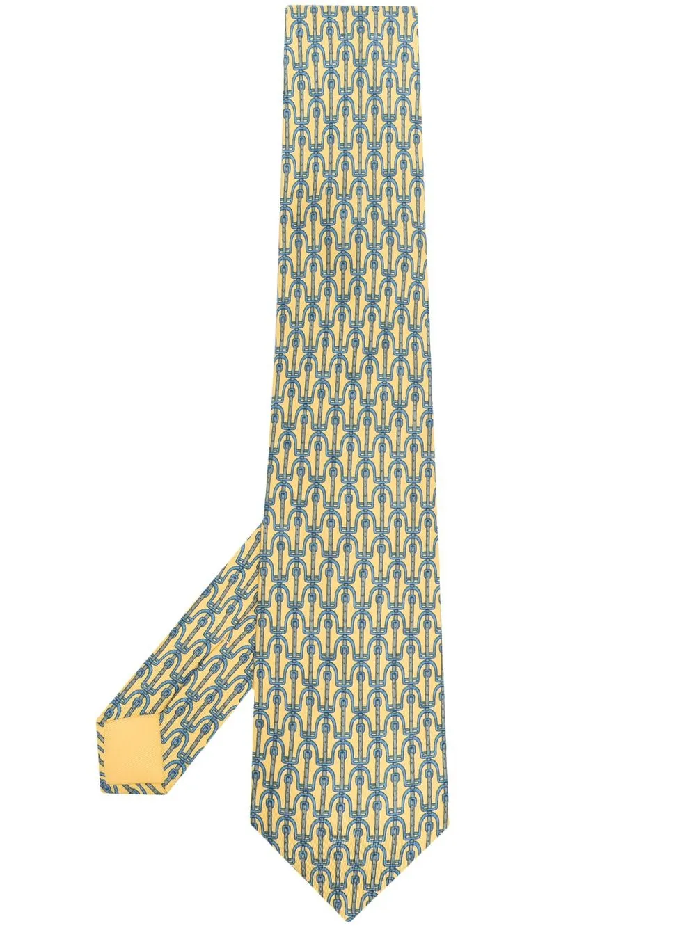 

Hermès corbata de seda con estampado 2000 pre-owned - Amarillo