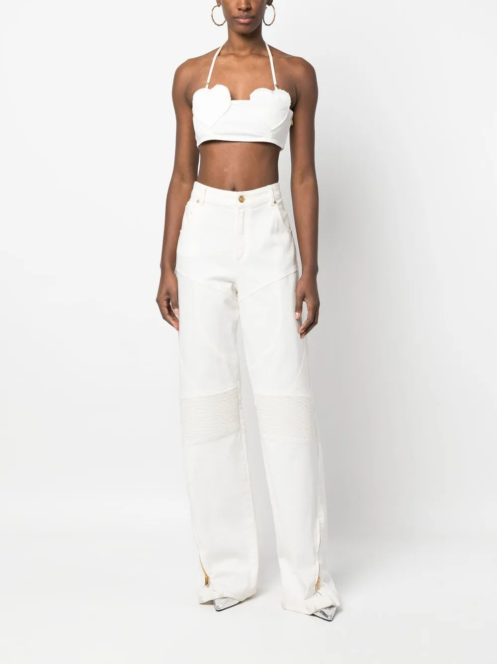 Blumarine Cropped haltertop - Wit