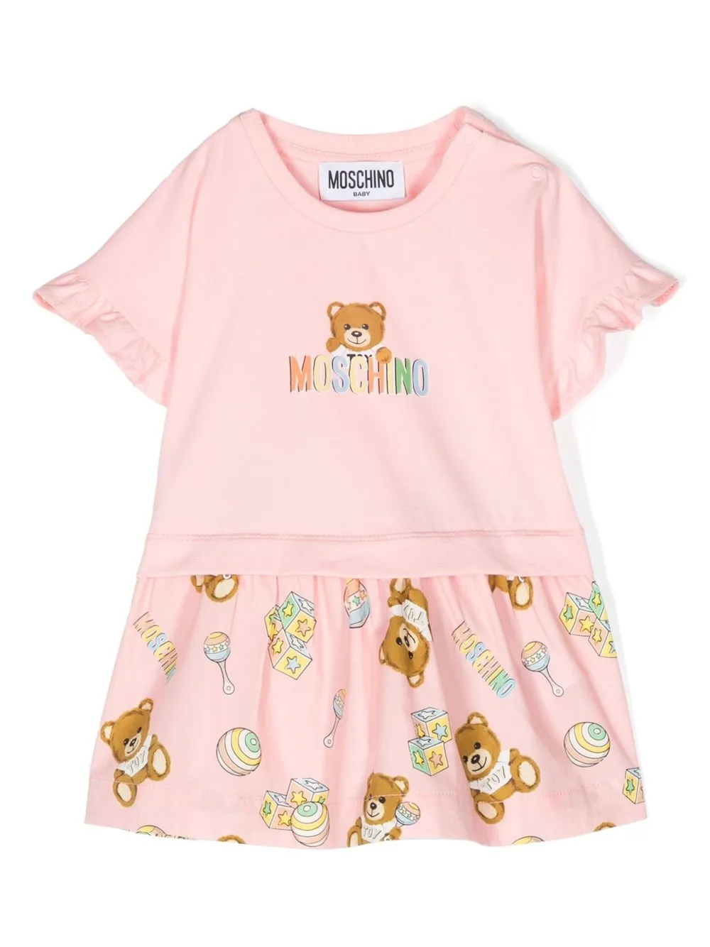 Moschino Kids Teddy Bear cotton dress - Pink