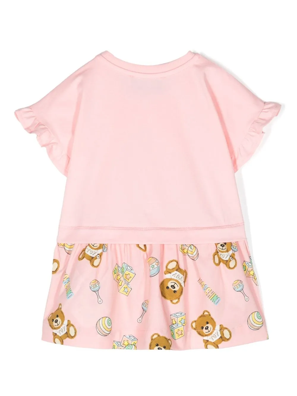 Moschino Kids Jurk met teddybeerprint - Roze
