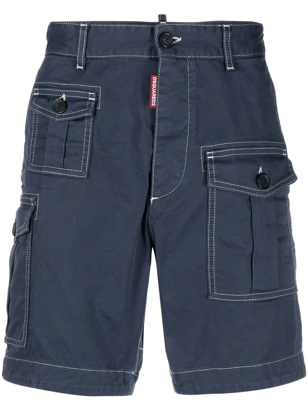 

Dsquared2 multi-pocket cotton Bermuda shorts - Blue