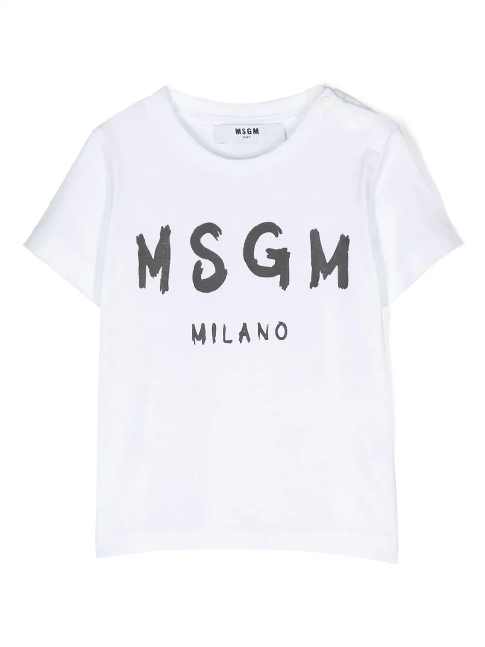 

MSGM Kids logo-print detail T-shirt - White