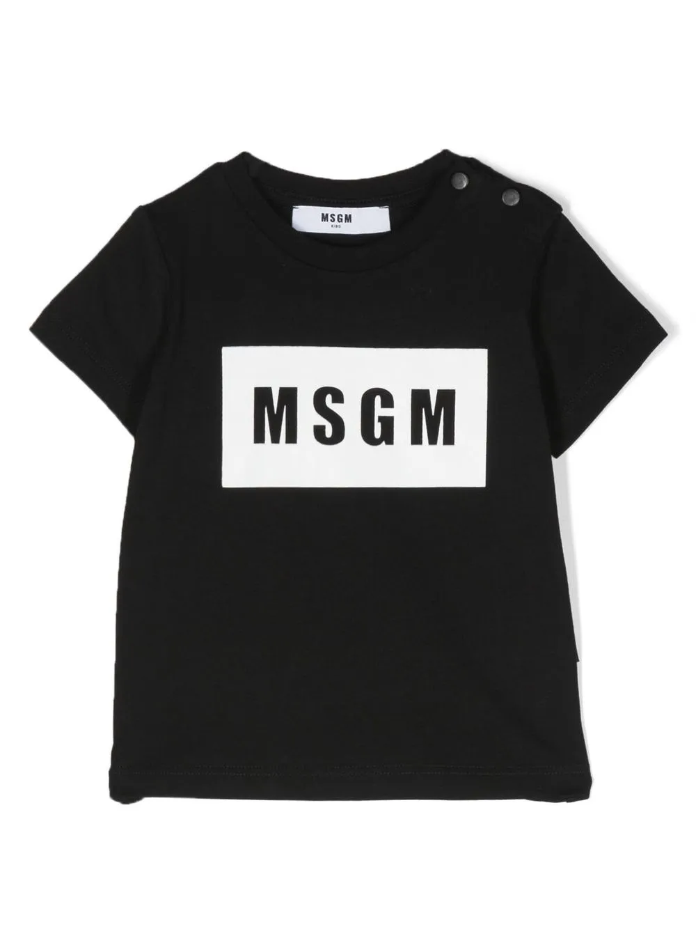 

MSGM Kids playera con logo bordado - Negro