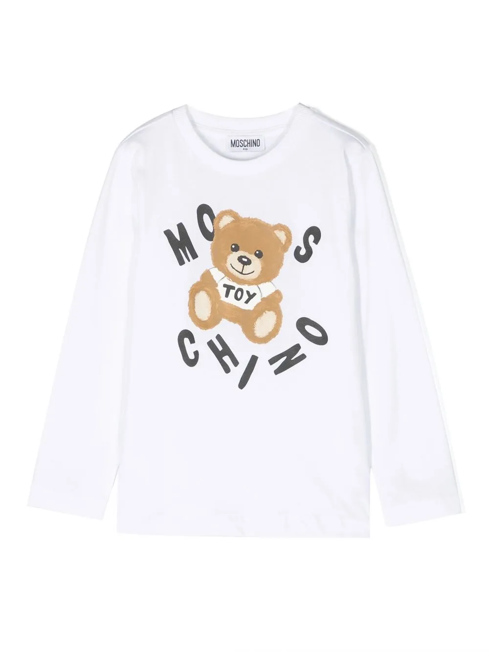 

Moschino Kids teddy bear logo-print long-sleeve top - White