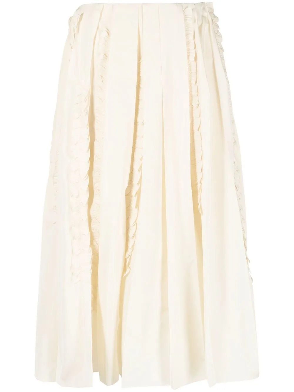 

Jil Sander pleated midi skirt - Neutrals