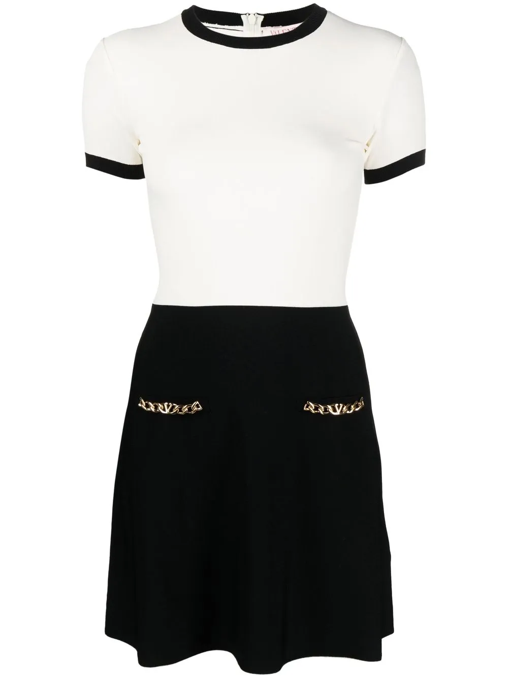 

Valentino Vlogo short-sleeve minidress - Black